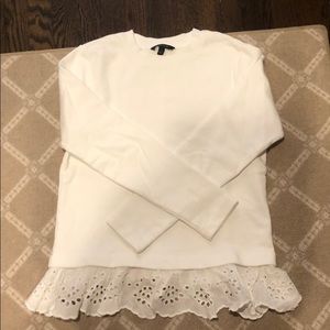 Banana Republic sweatshirt with lace bottom